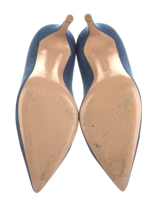 Gianvito Rossi Suede Colorblock Pattern Pumps