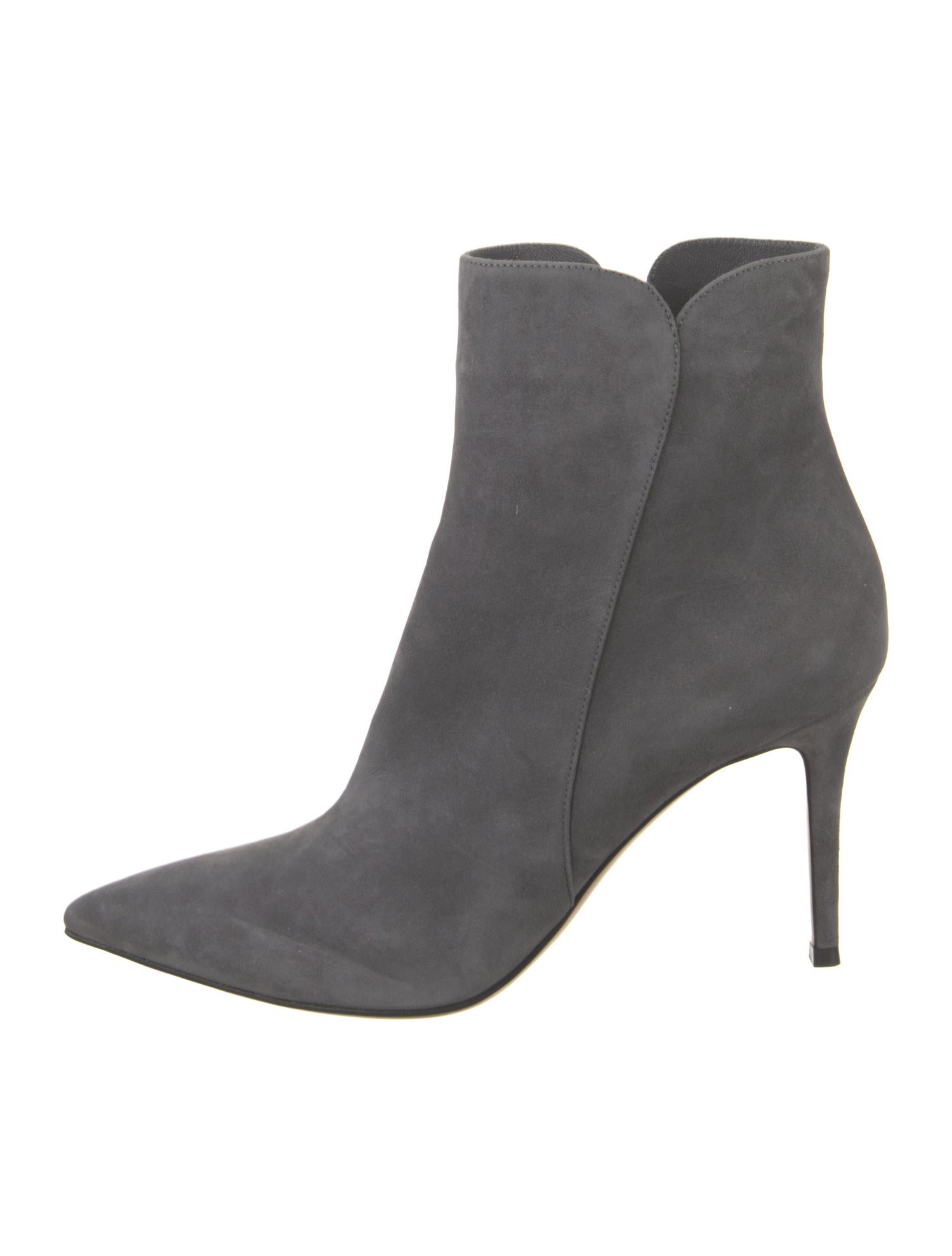 Gianvito Rossi Suede Leather Trim Embellishment Boots