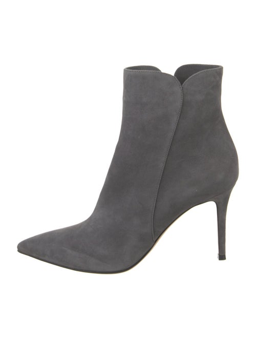 Gianvito Rossi Suede Leather Trim Embellishment Boots