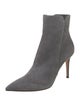 Gianvito Rossi Suede Leather Trim Embellishment Boots