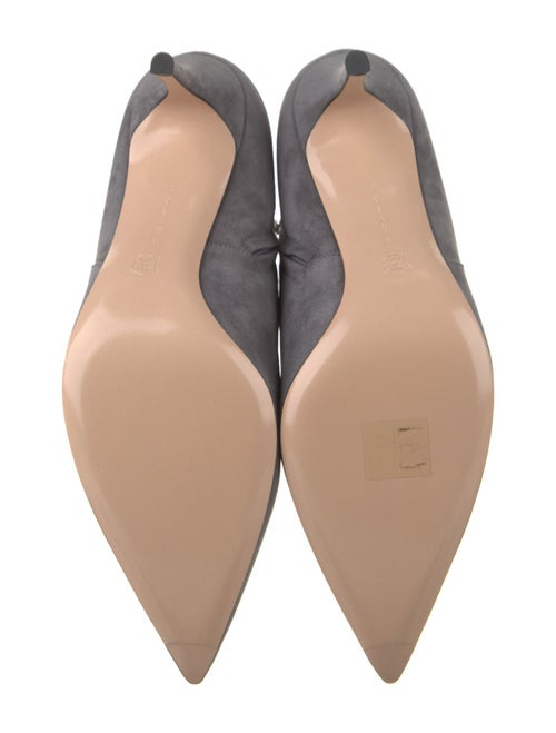 Gianvito Rossi Suede Leather Trim Embellishment Boots