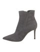 Gianvito Rossi Suede Leather Trim Embellishment Sock Boots