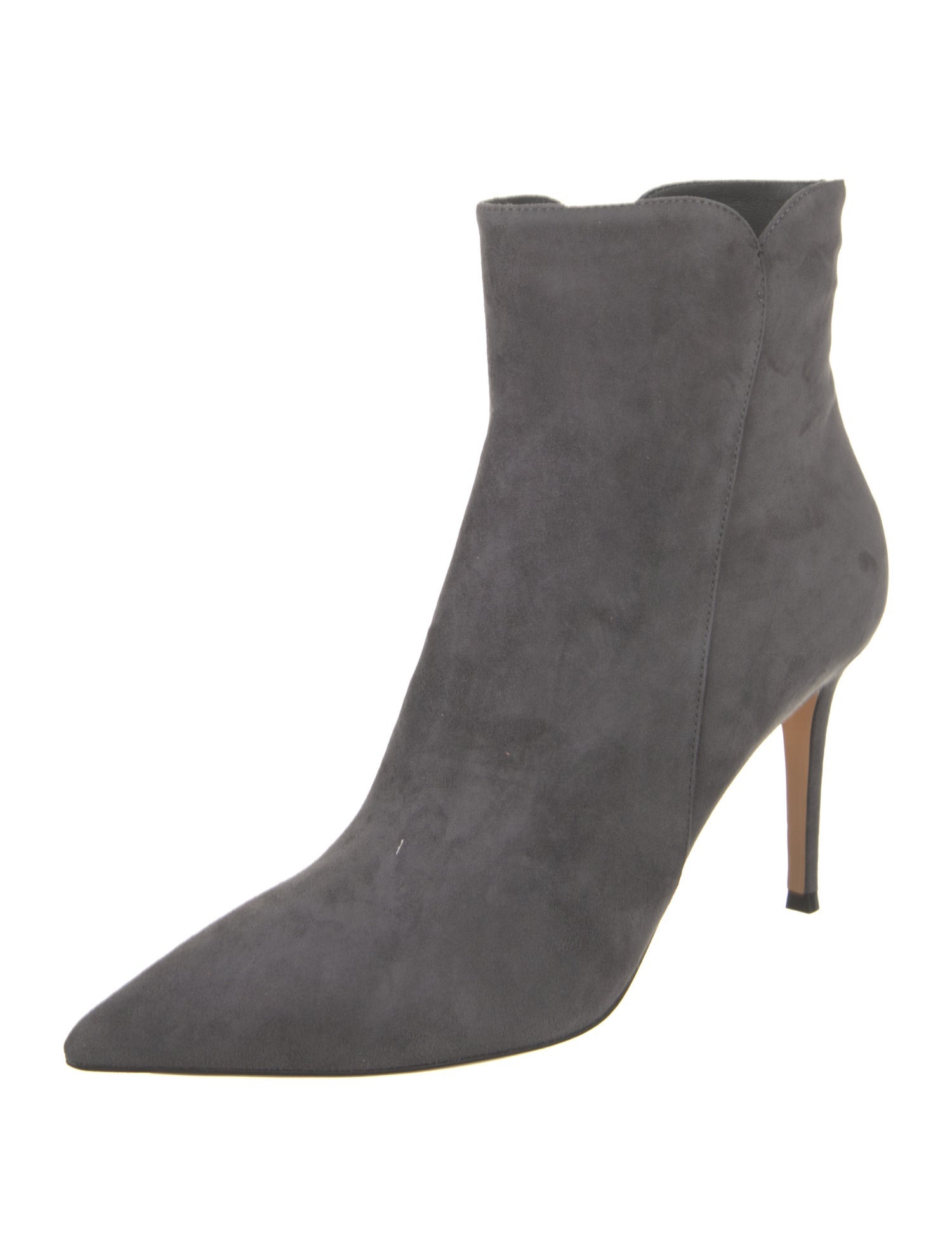Gianvito Rossi Suede Leather Trim Embellishment Sock Boots