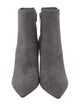 Gianvito Rossi Suede Leather Trim Embellishment Sock Boots