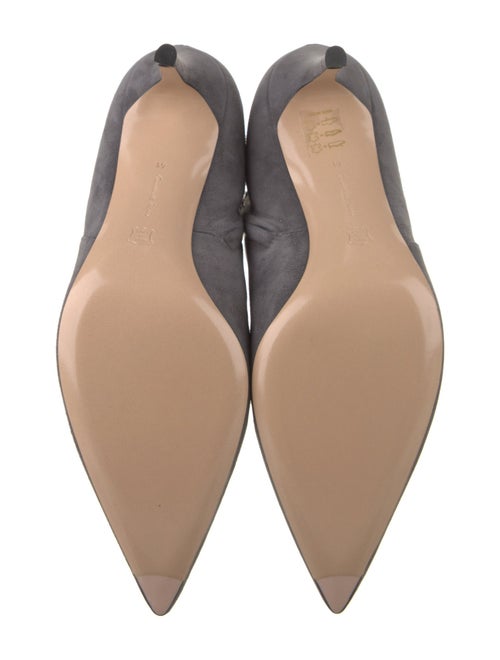 Gianvito Rossi Suede Leather Trim Embellishment Sock Boots