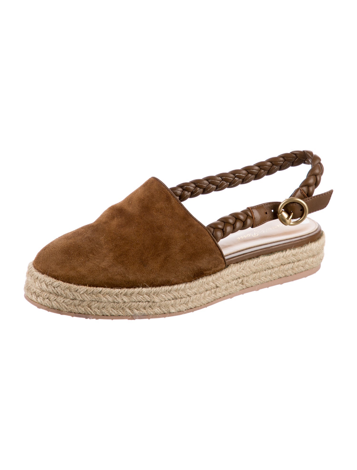 Gianvito Rossi Suede Slingback Flats