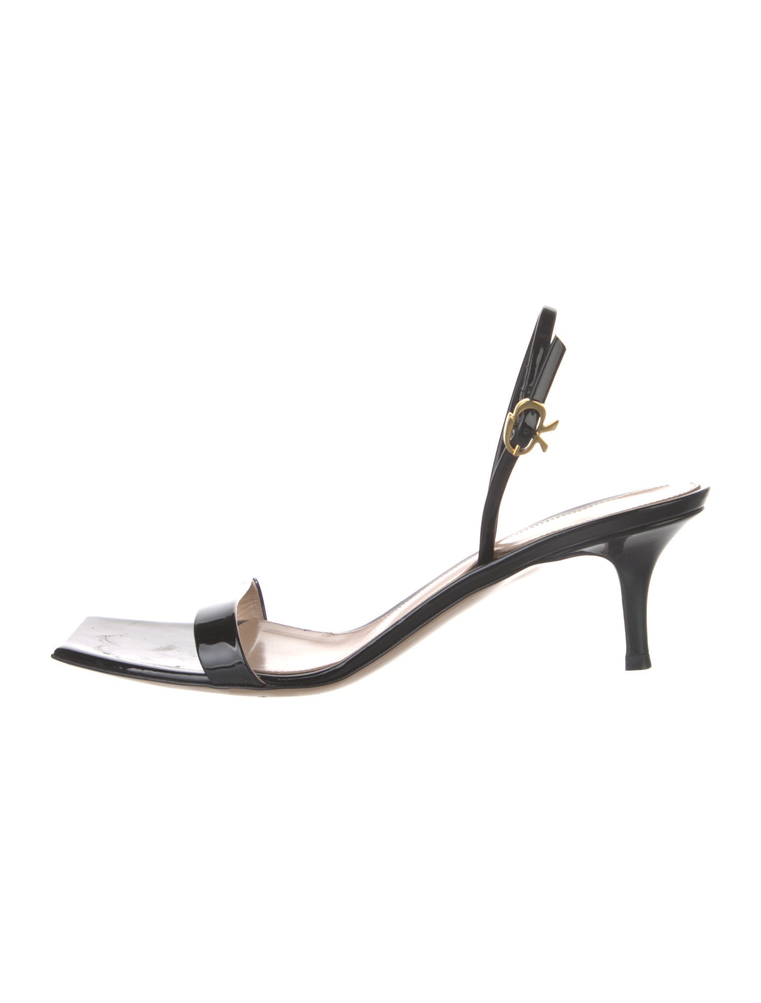 Gianvito Rossi Patent Leather Slingback Sandals