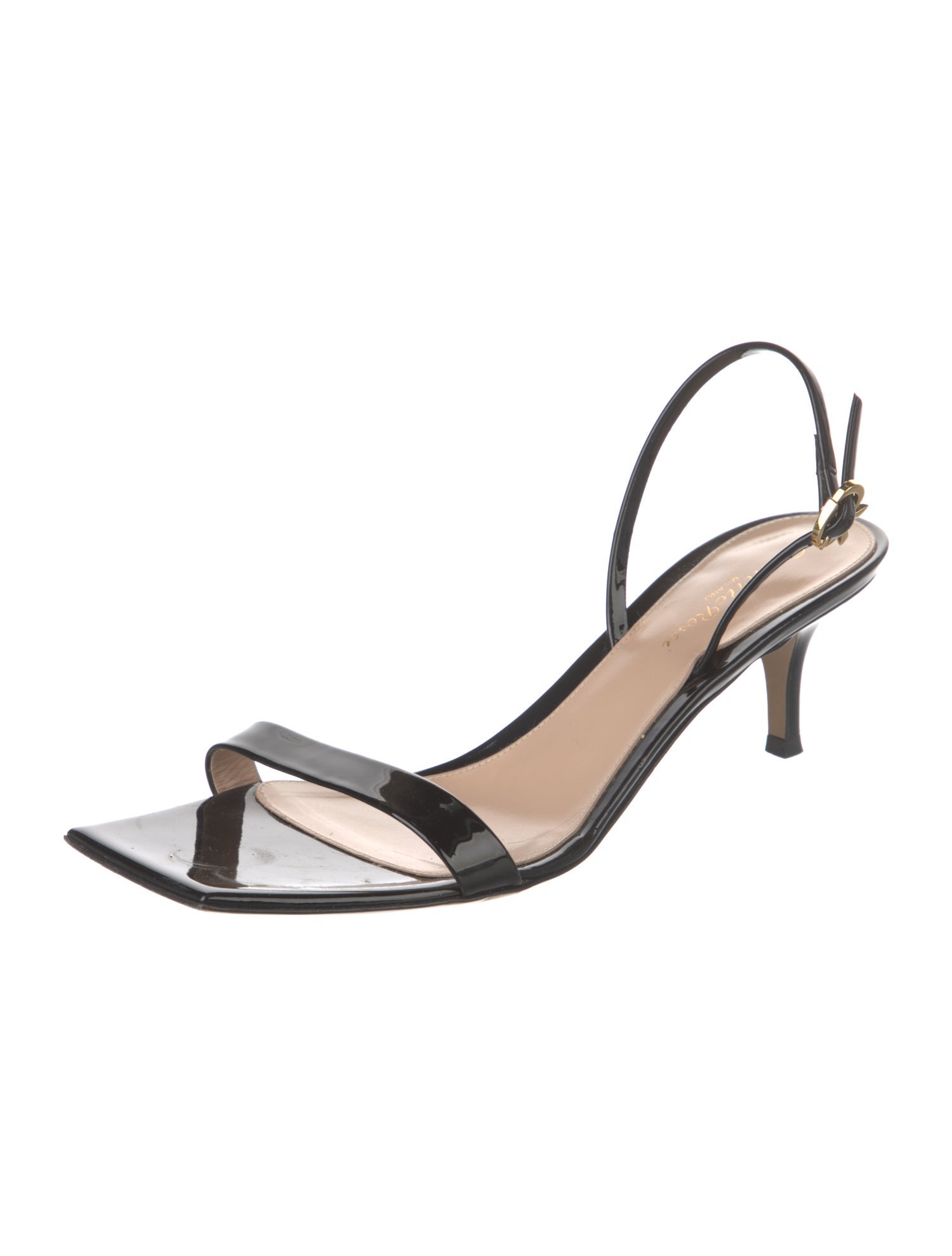 Gianvito Rossi Patent Leather Slingback Sandals
