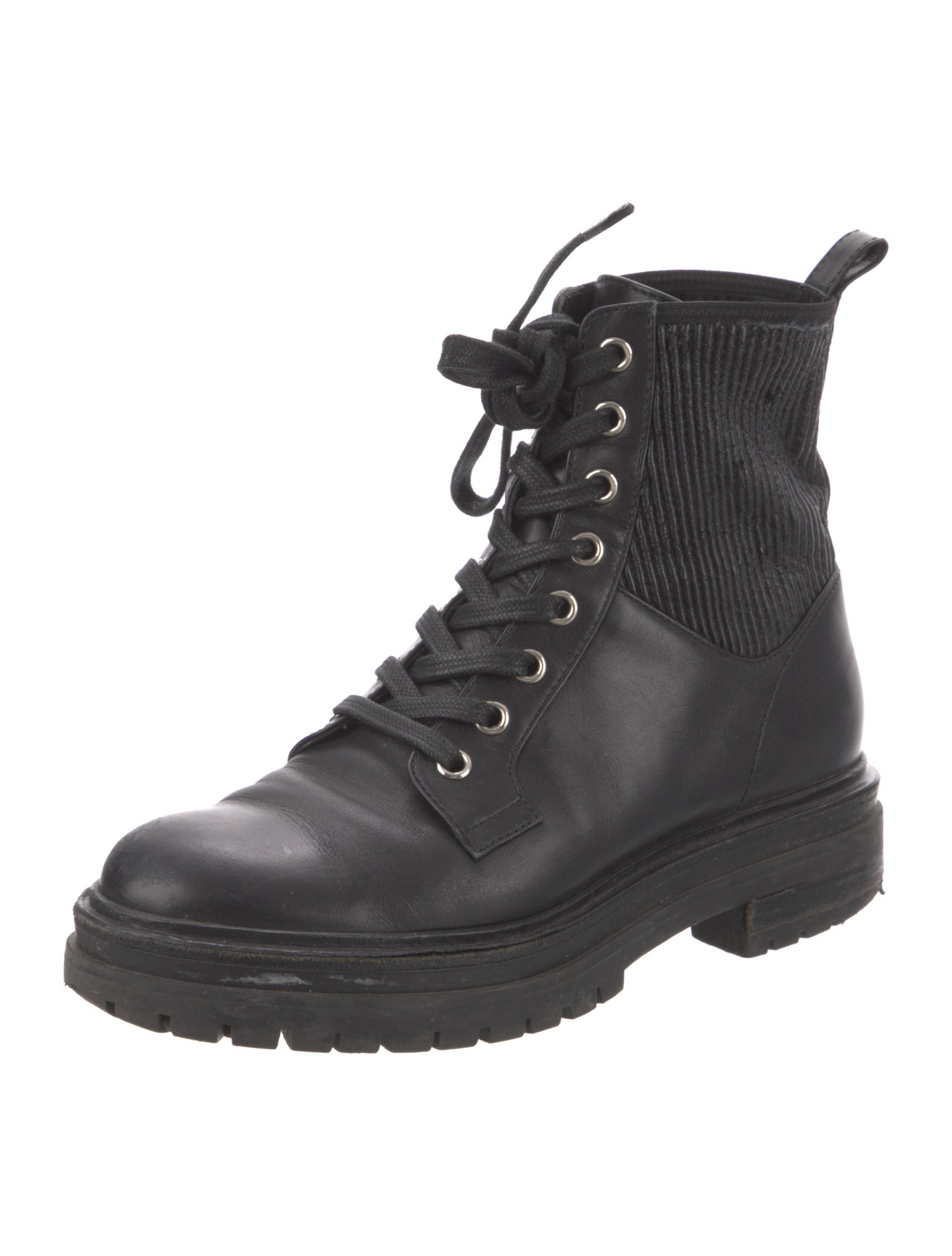 Gianvito Rossi Leather Combat Boots