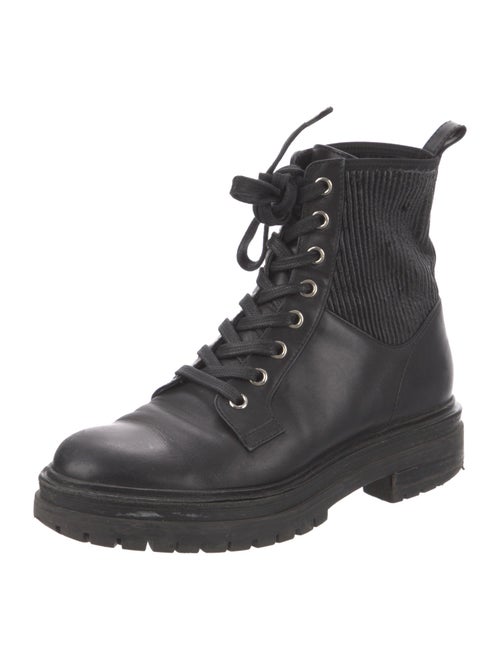 Gianvito Rossi Leather Combat Boots