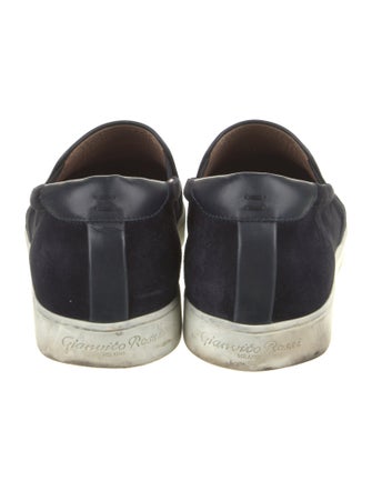 Gianvito Rossi Suede Leather Trim Embellishment Sneakers