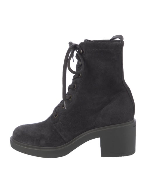 Gianvito Rossi Suede Combat Boots