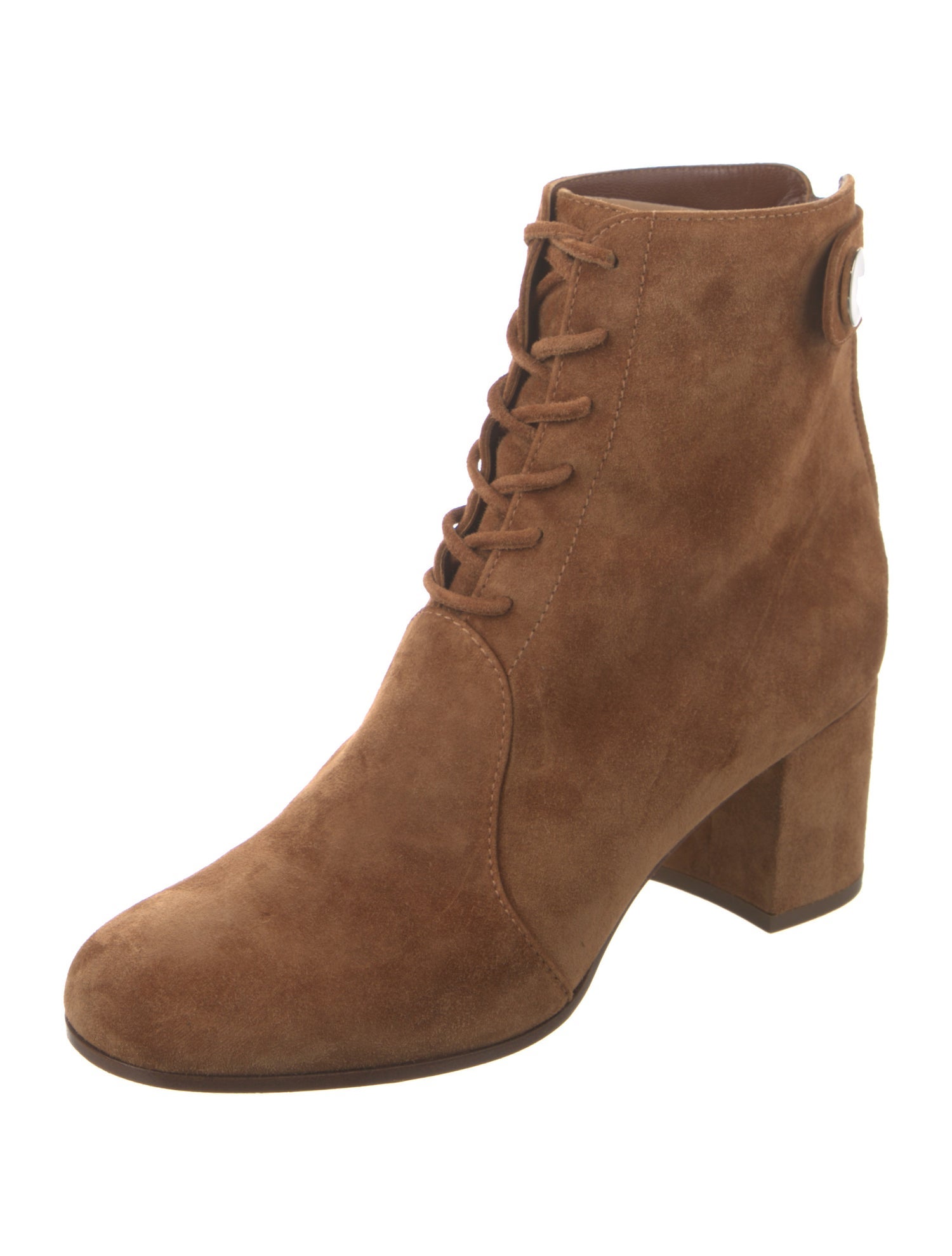 Gianvito Rossi Suede Lace-Up Boots