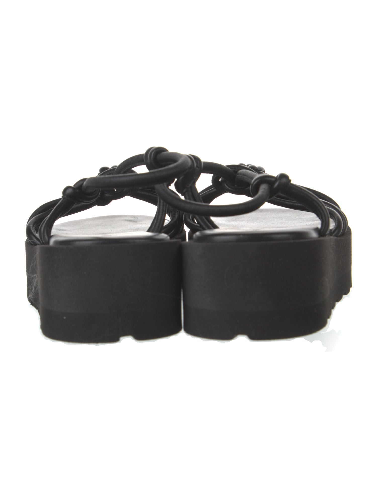 Gianvito Rossi Leather Braided Accents Slingback Sandals