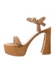 Gianvito Rossi Suede Braided Accents Sandals
