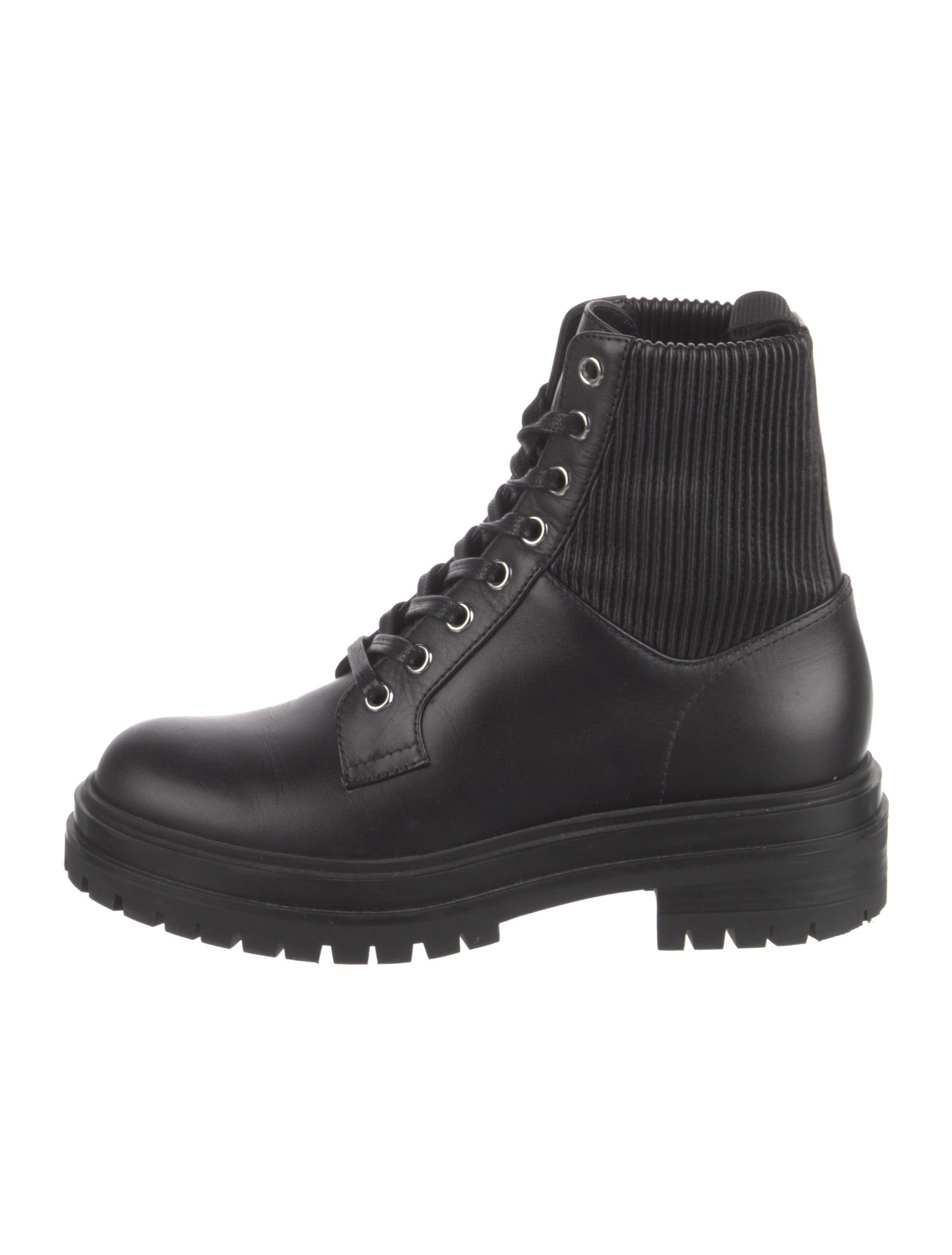 Gianvito Rossi Leather Combat Boots