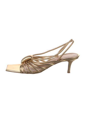 Gianvito Rossi Leather Slingback Sandals
