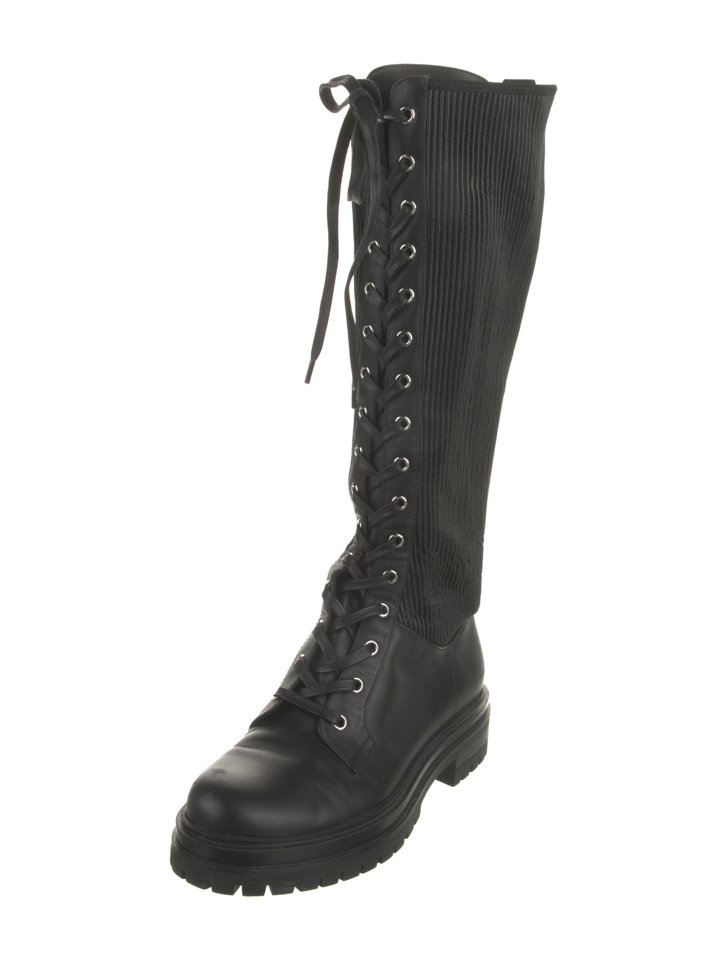 Gianvito Rossi Leather Combat Boots
