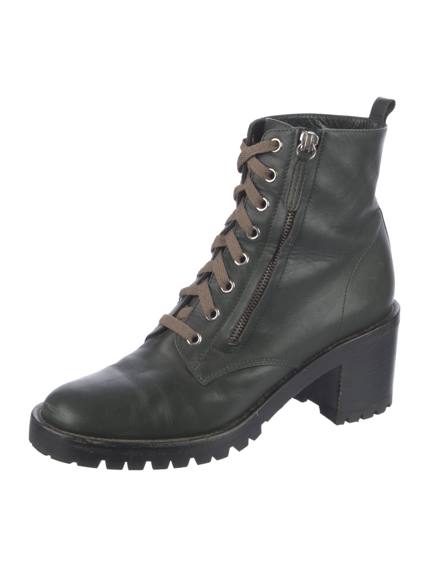 Gianvito Rossi Leather Combat Boots