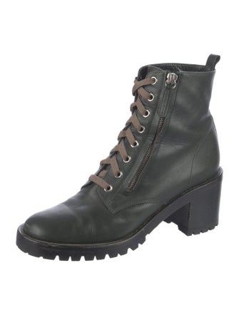 Gianvito Rossi Leather Combat Boots