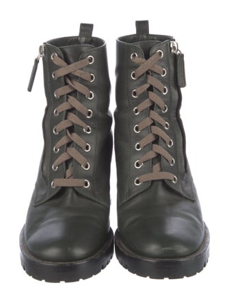 Gianvito Rossi Leather Combat Boots