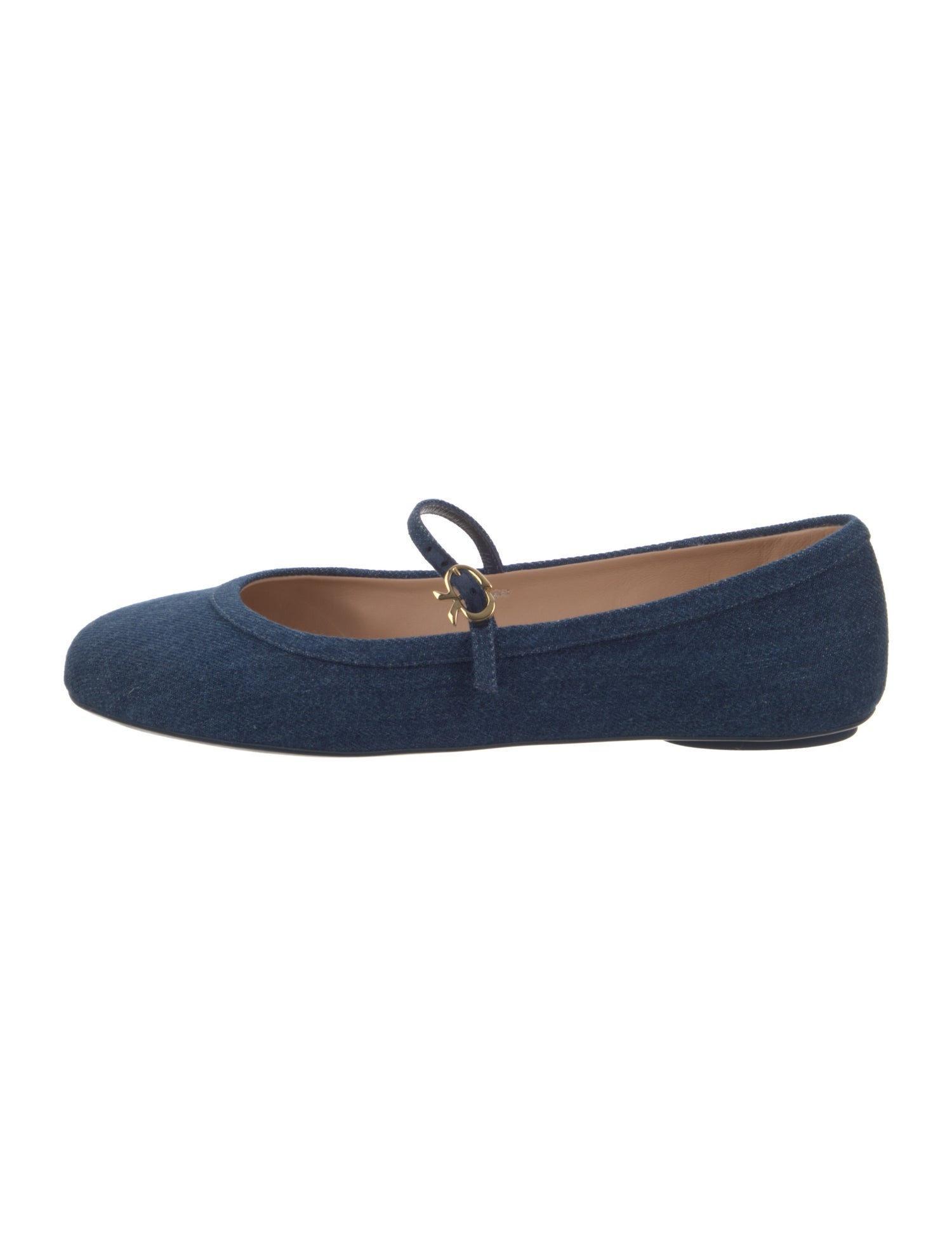 Gianvito Rossi Denim Mary Jane Flats