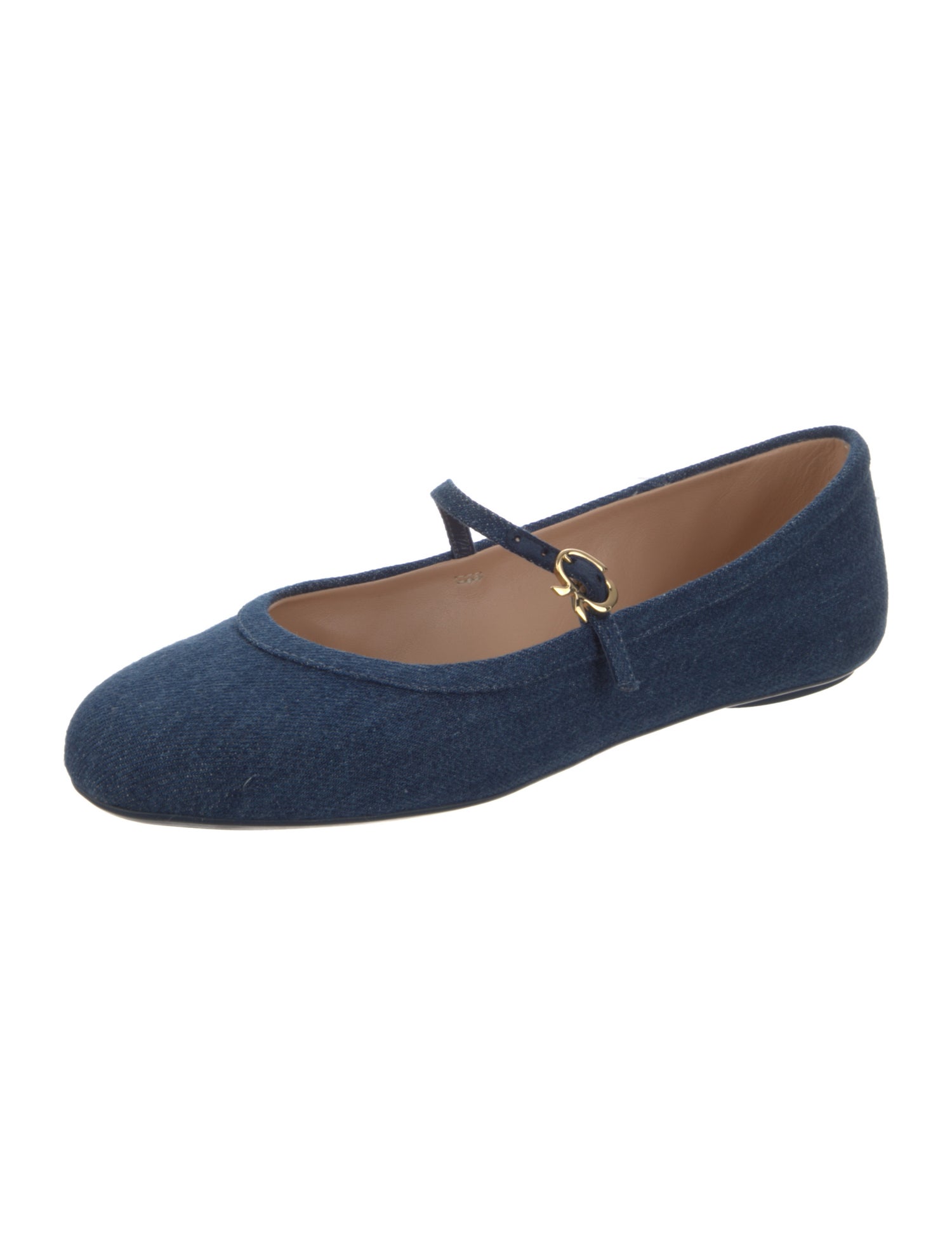 Gianvito Rossi Denim Mary Jane Flats