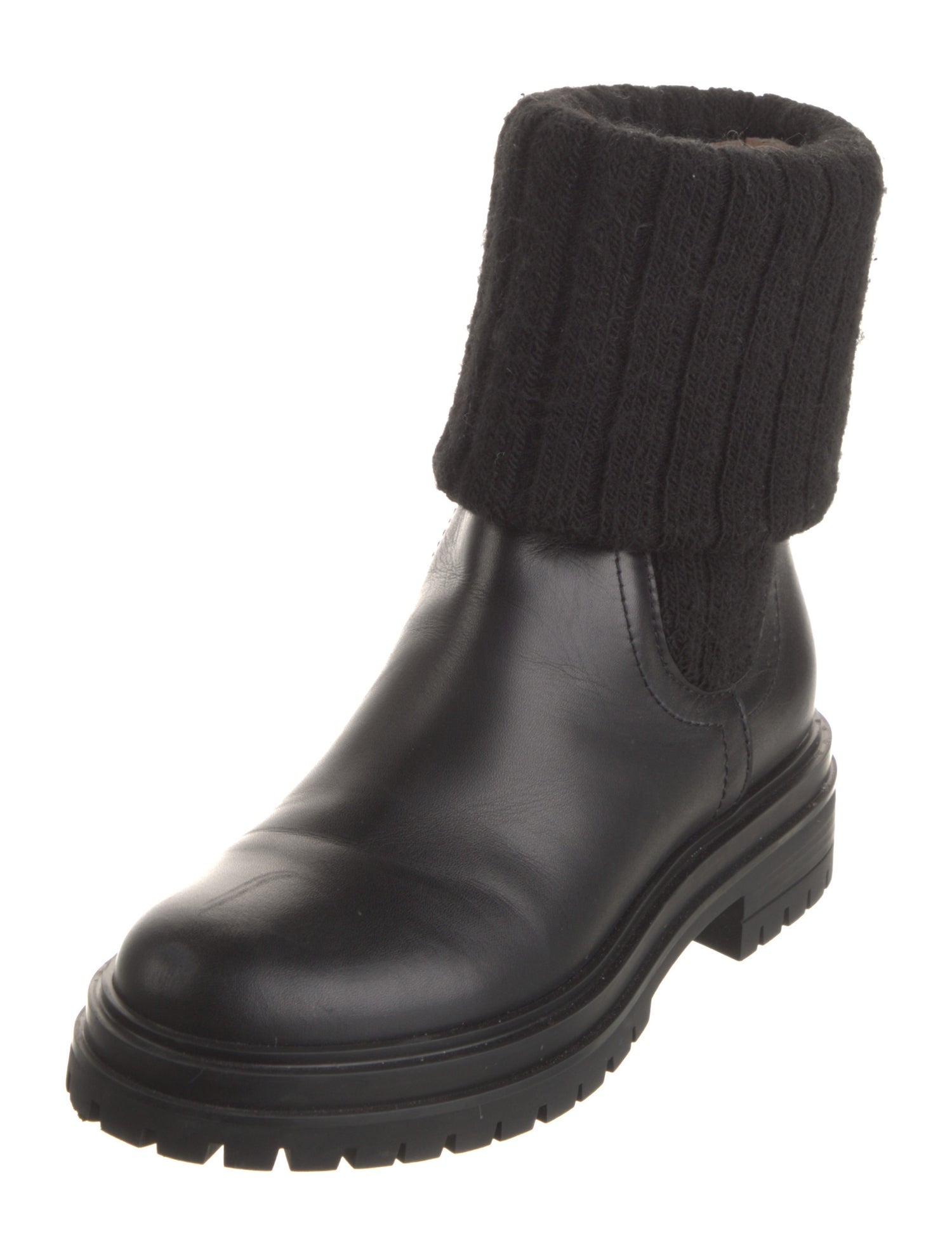 Gianvito Rossi Leather Sock Boots