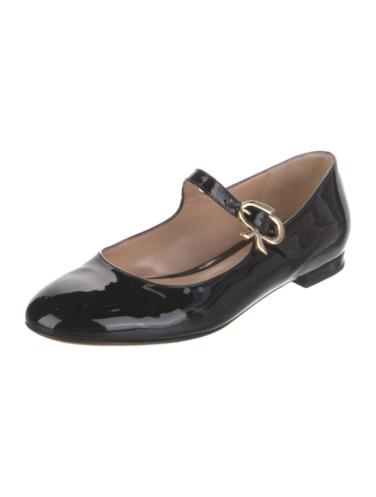 Gianvito Rossi Patent Leather Mary Jane Flats