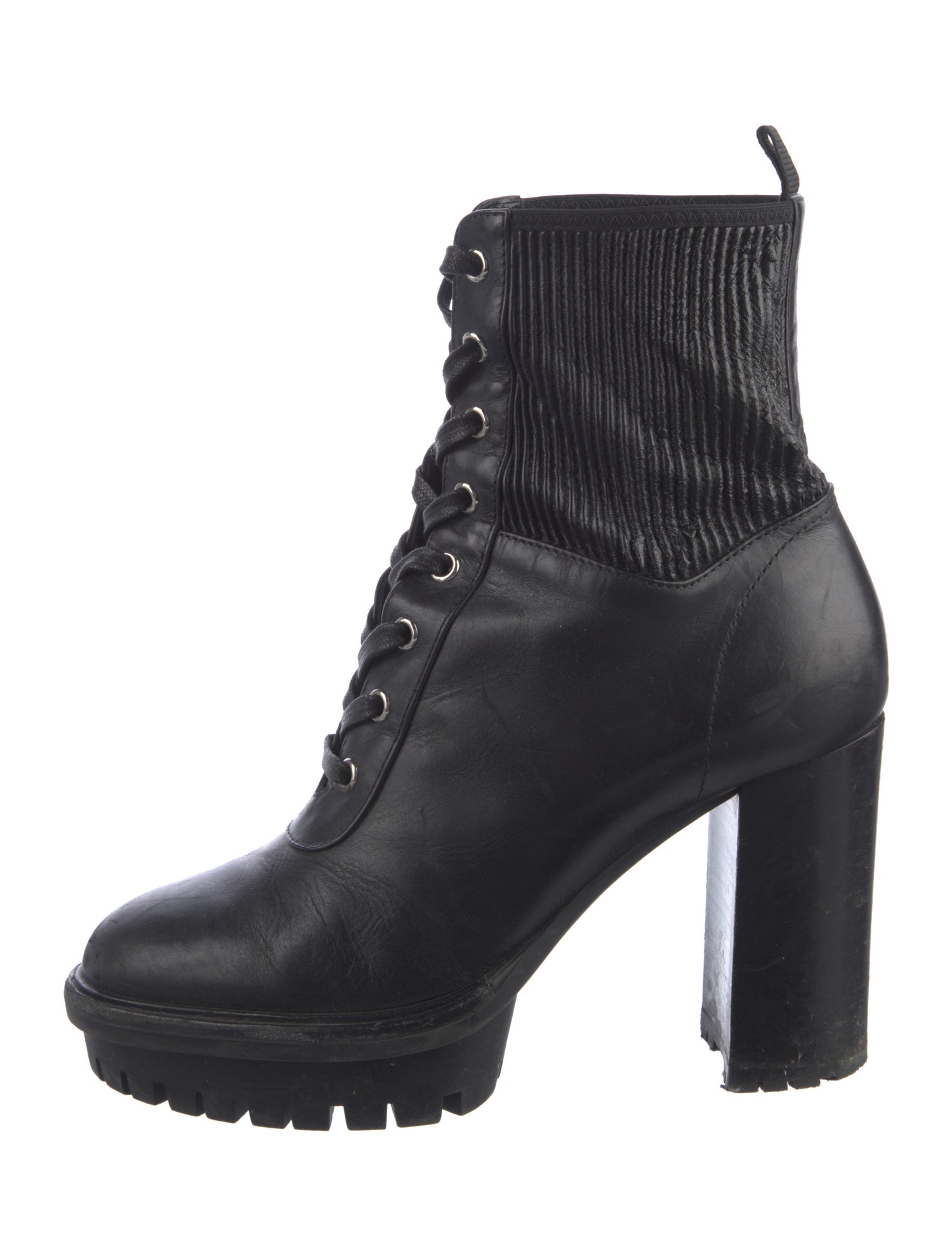 Gianvito Rossi Leather Combat Boots