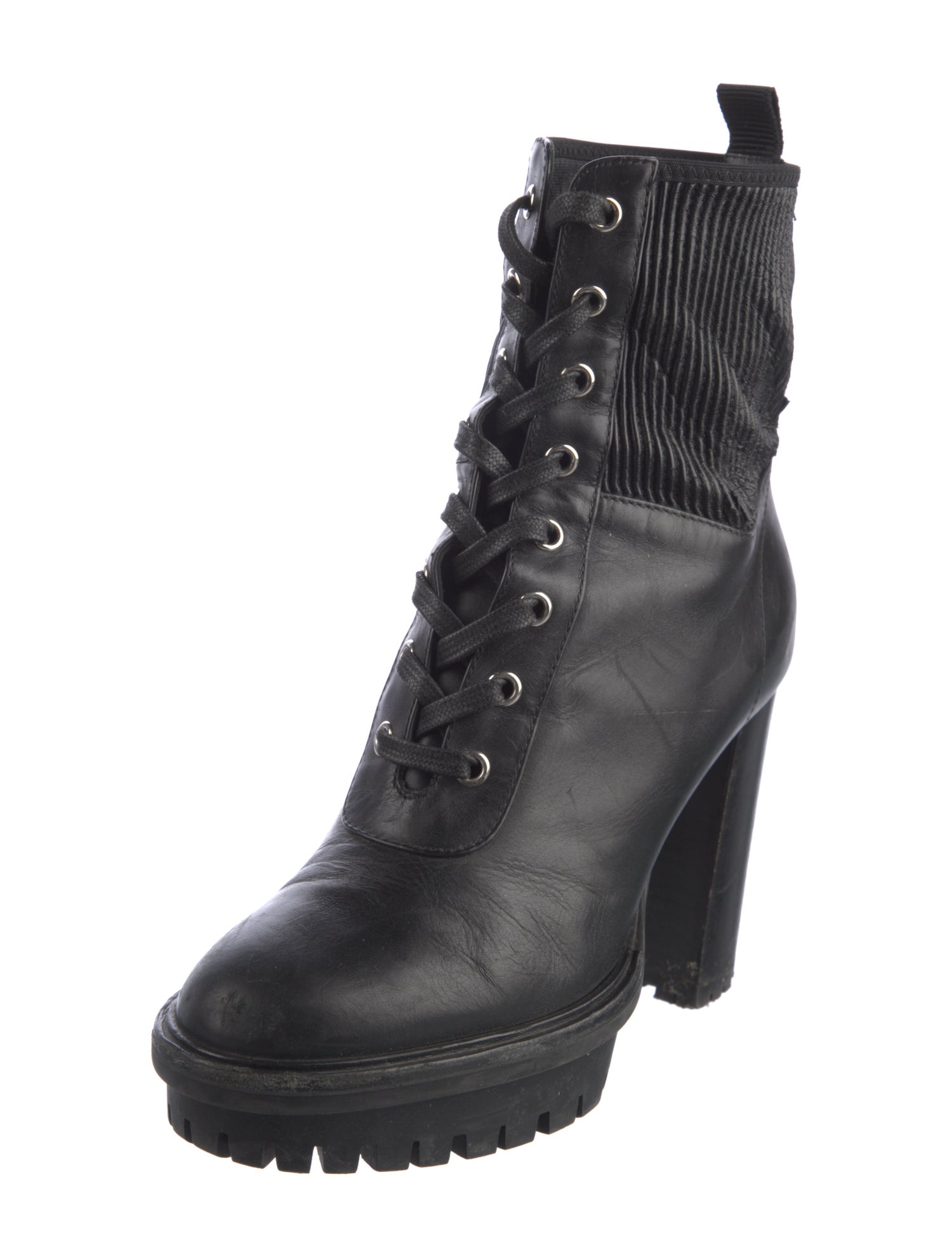 Gianvito Rossi Leather Combat Boots