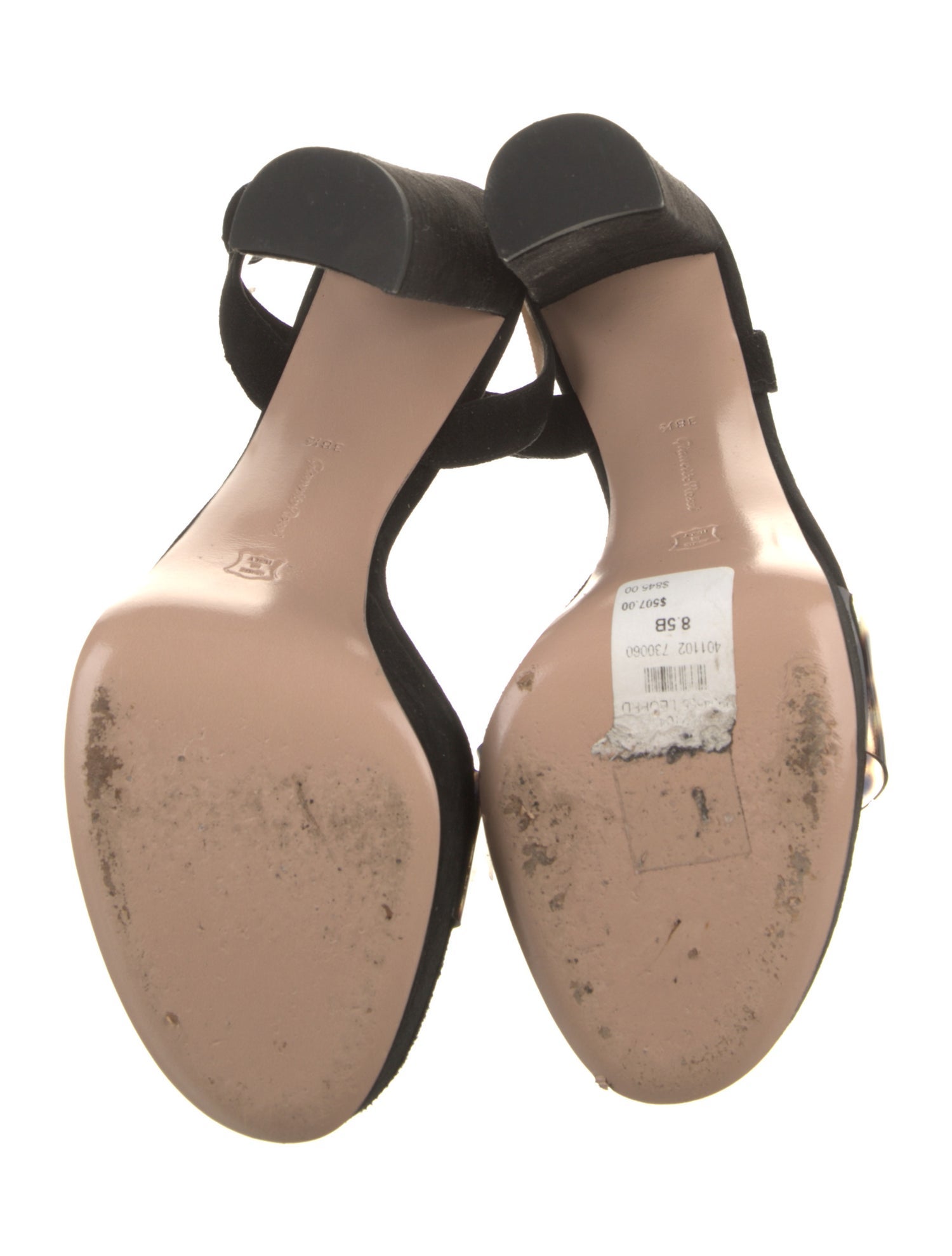 Gianvito Rossi Suede Animal Print Sandals