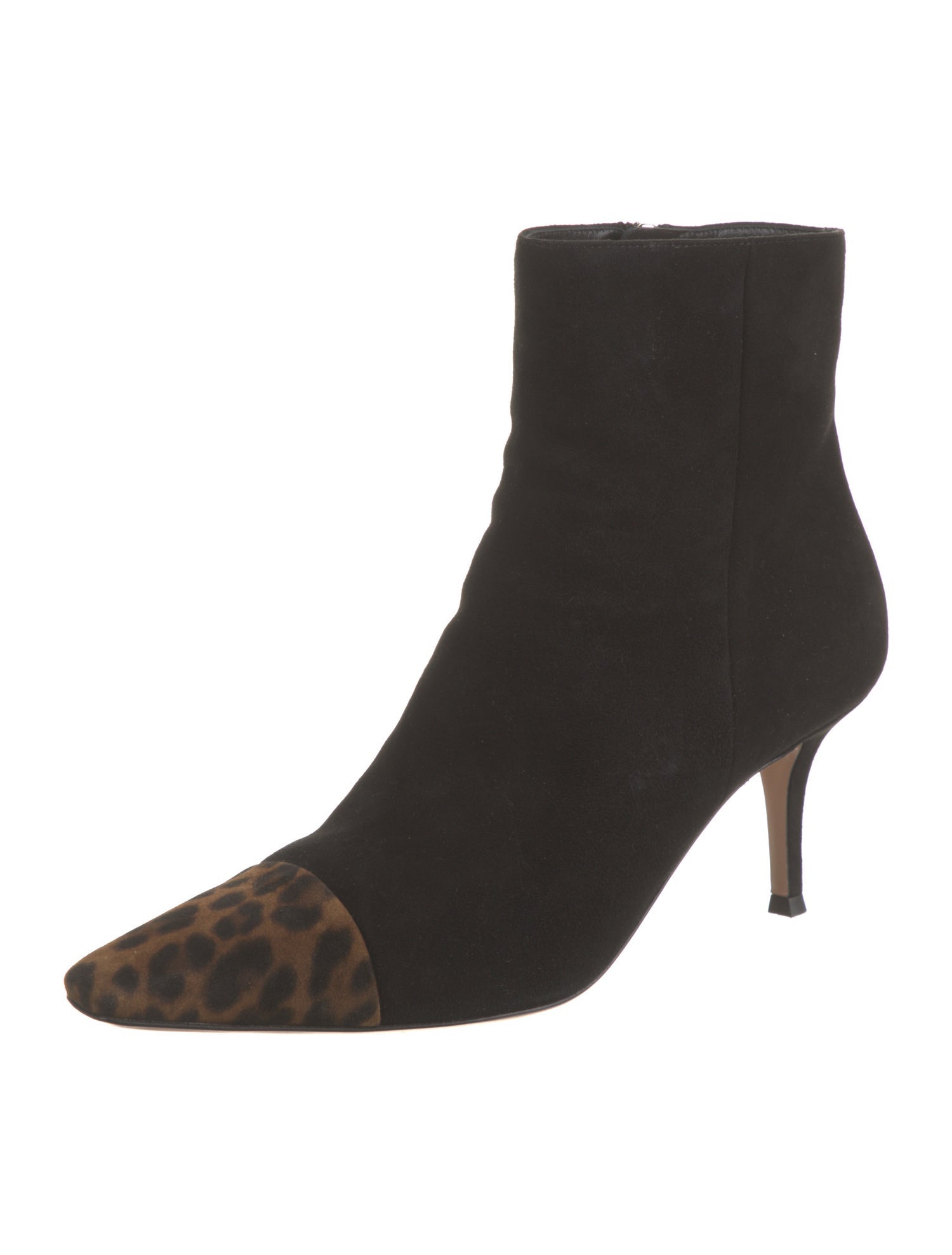 Gianvito Rossi Suede Animal Print Boots