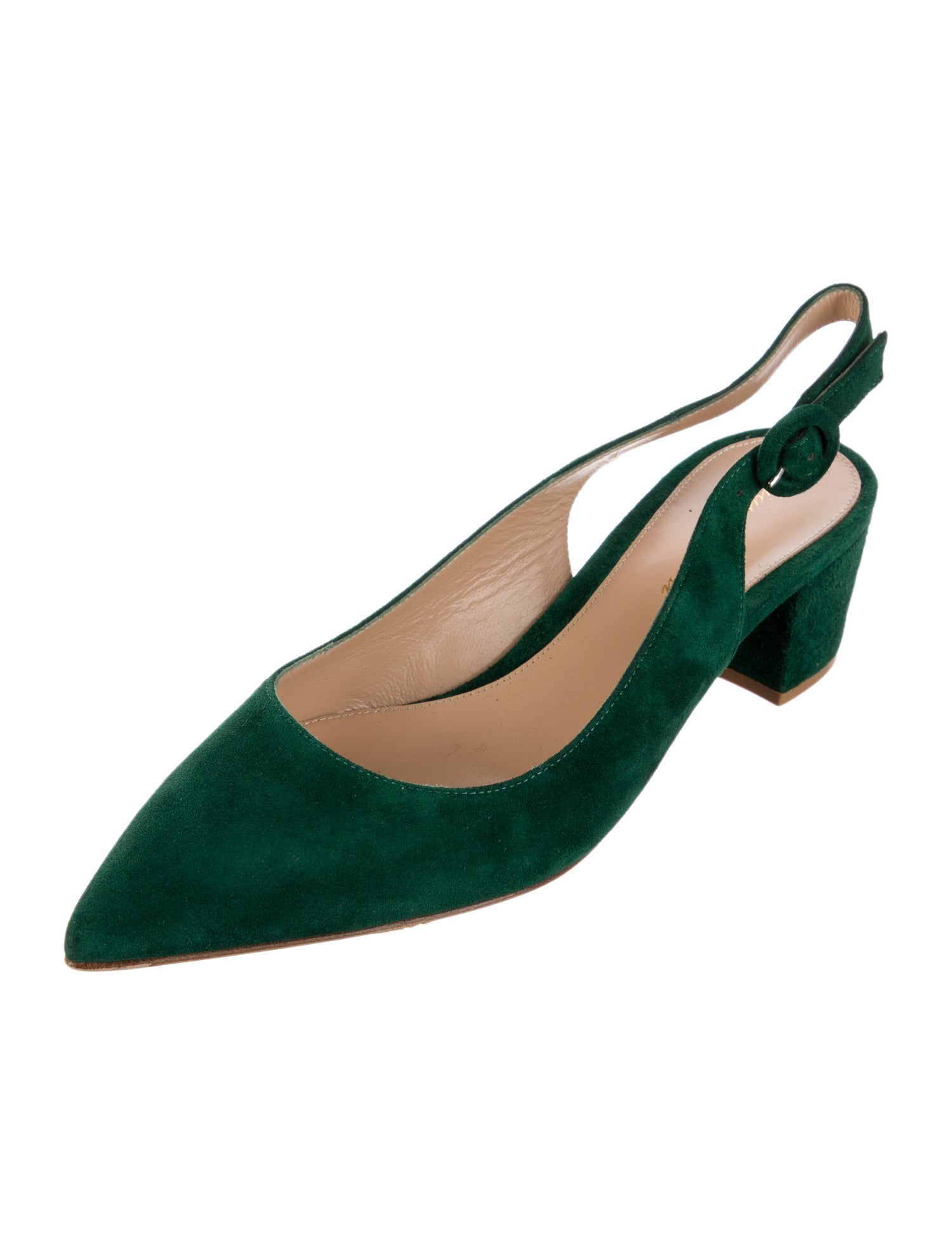 Gianvito Rossi Suede Slingback Flats