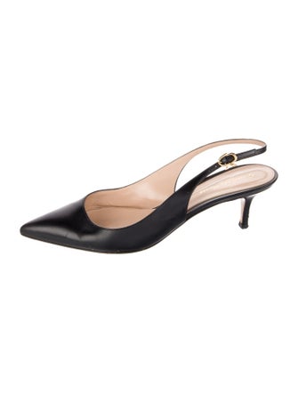 Gianvito Rossi Leather Slingback Pumps