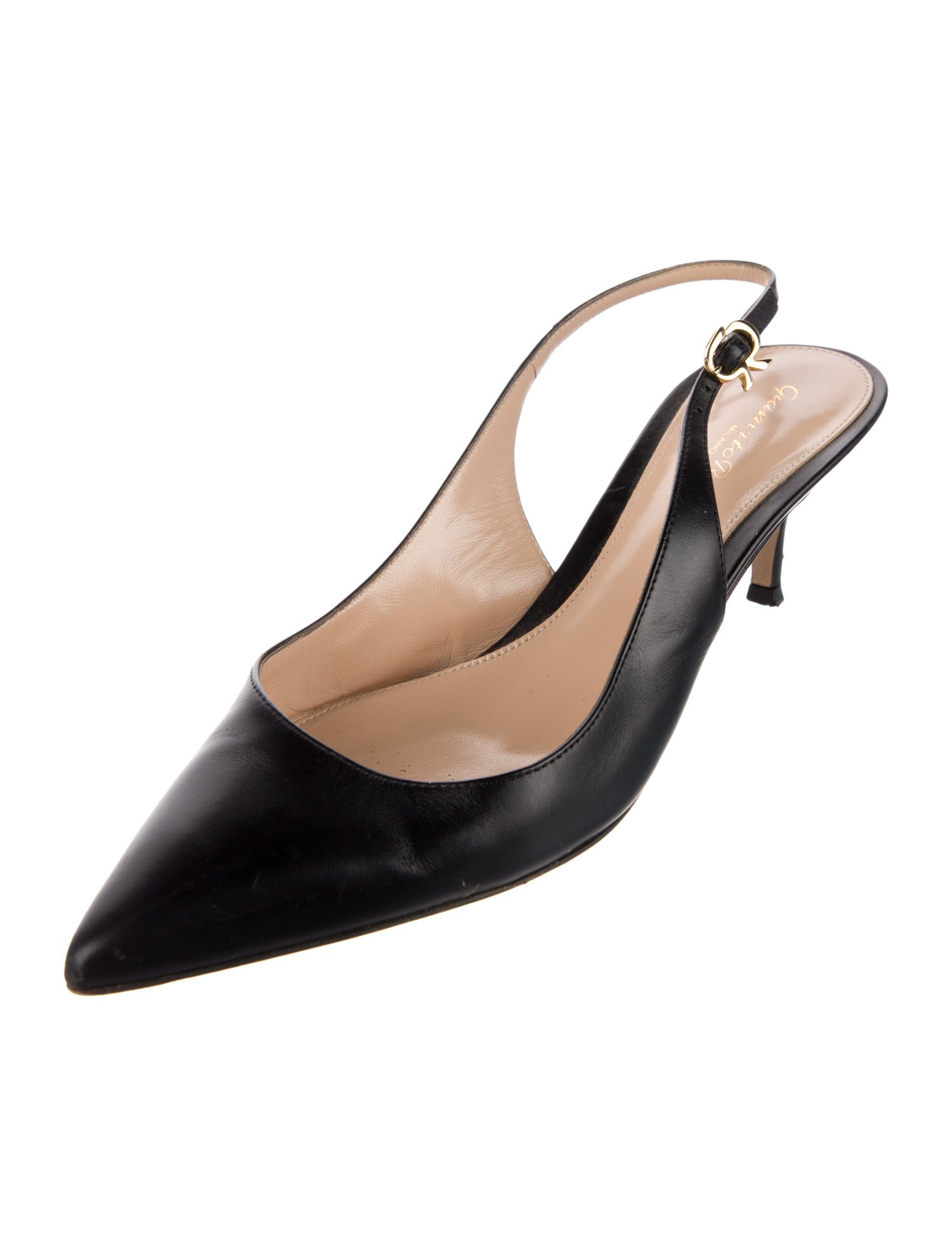 Gianvito Rossi Leather Slingback Pumps