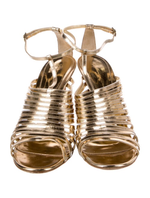 Gianvito Rossi Patent Leather T-Strap Sandals