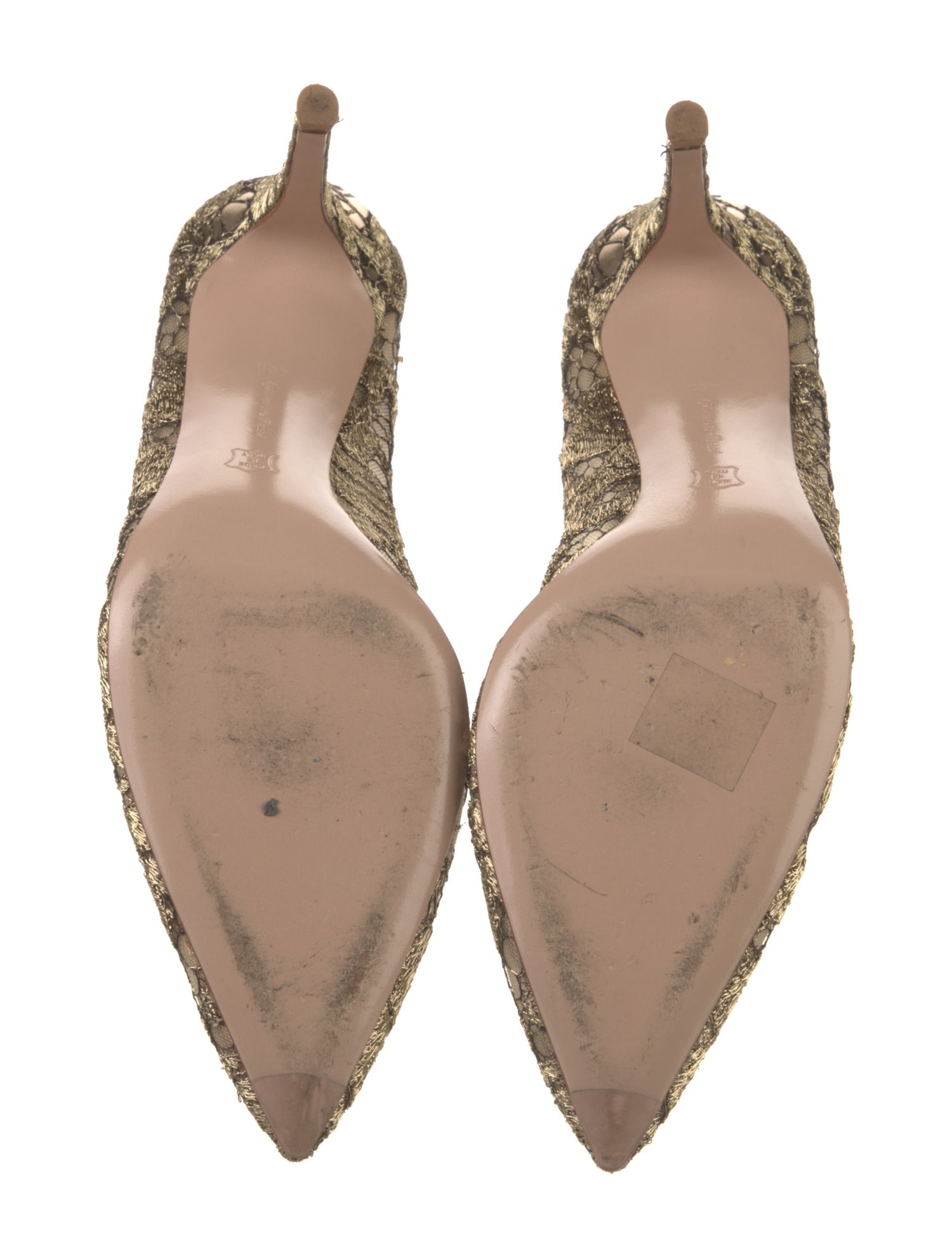 Gianvito Rossi Lace Floral Print Pumps