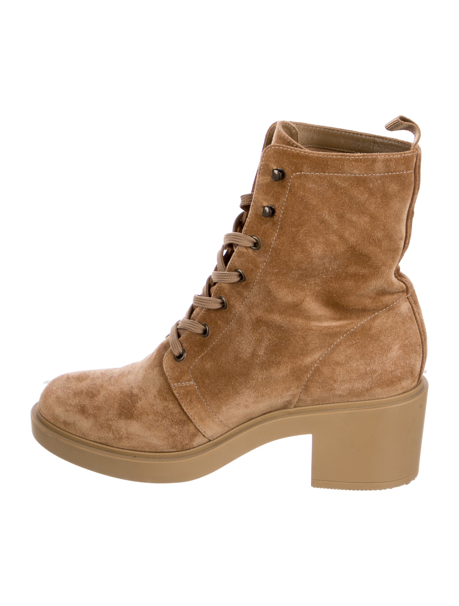 Gianvito Rossi Suede Lace-Up Boots