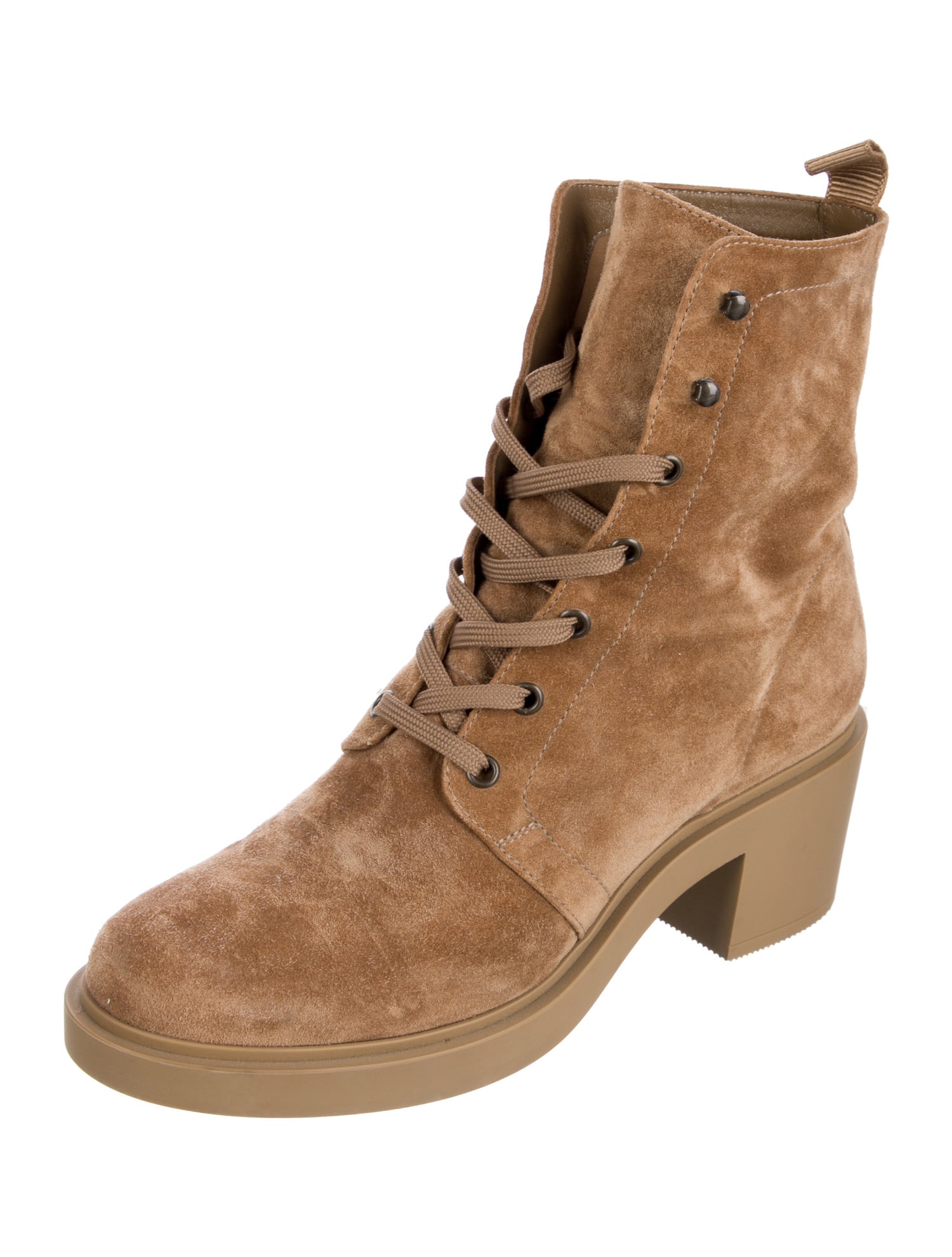 Gianvito Rossi Suede Lace-Up Boots
