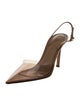 Gianvito Rossi PVC Cutout Accent Slingback Pumps