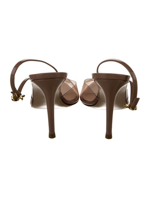 Gianvito Rossi PVC Cutout Accent Slingback Pumps