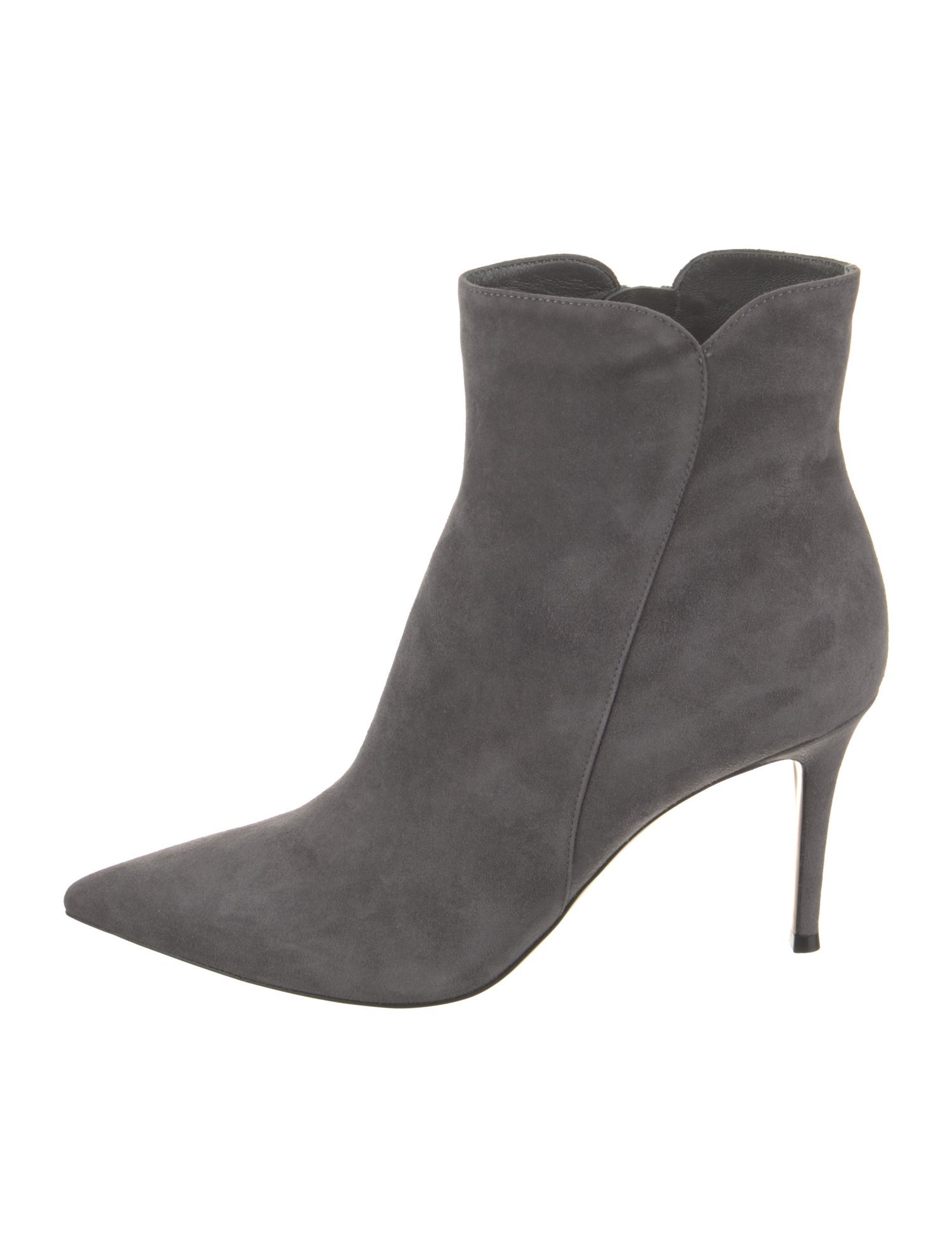 Gianvito Rossi Suede Leather Trim Embellishment Boots