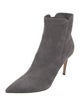 Gianvito Rossi Suede Leather Trim Embellishment Boots