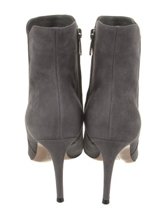 Gianvito Rossi Suede Leather Trim Embellishment Boots
