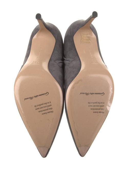 Gianvito Rossi Suede Leather Trim Embellishment Boots