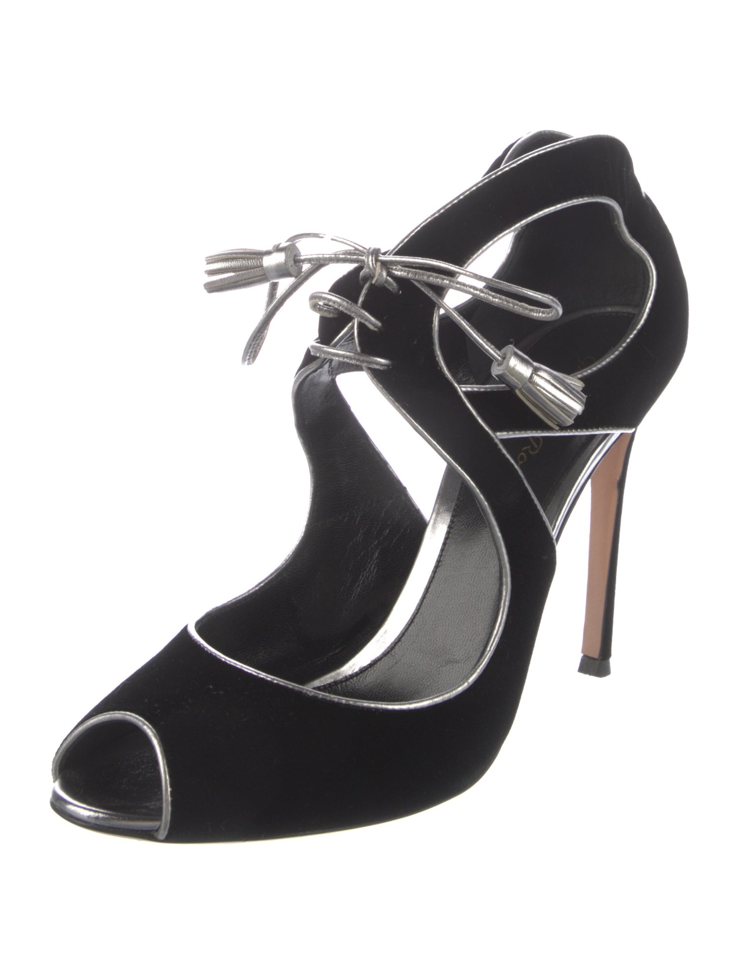 Gianvito Rossi Suede Tassel Accents Pumps