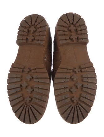 Gianvito Rossi Embossed Leather Loafers