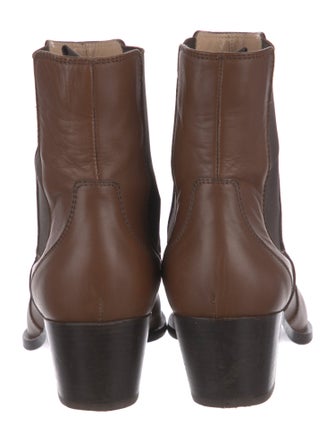 Gianvito Rossi Leather Embroidered Accent Chelsea Boots