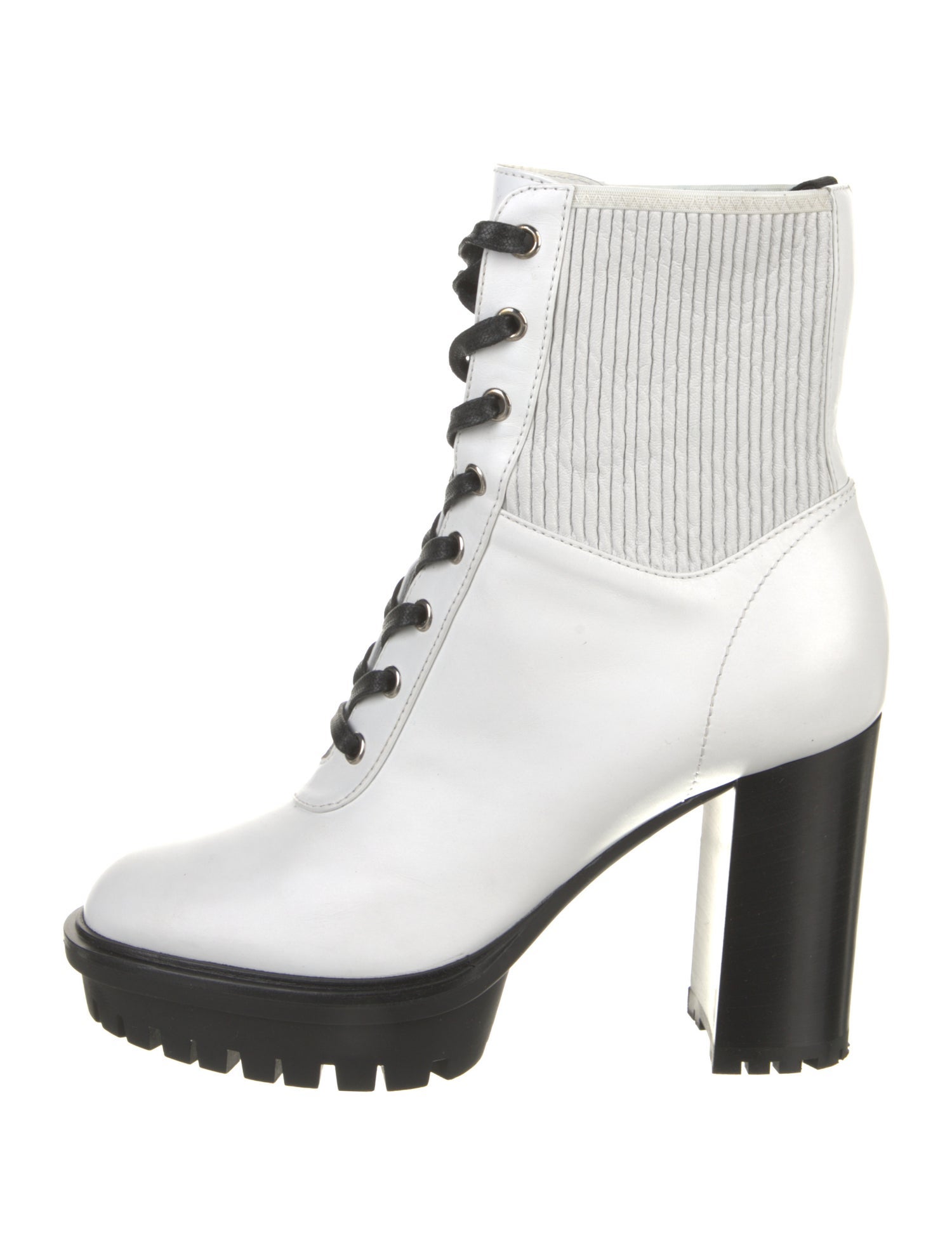 Gianvito Rossi Quilted Pattern Leather Combat Boots